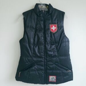 Alp N Rock Reversible Alpine Hiking Club Puffy Black Vest